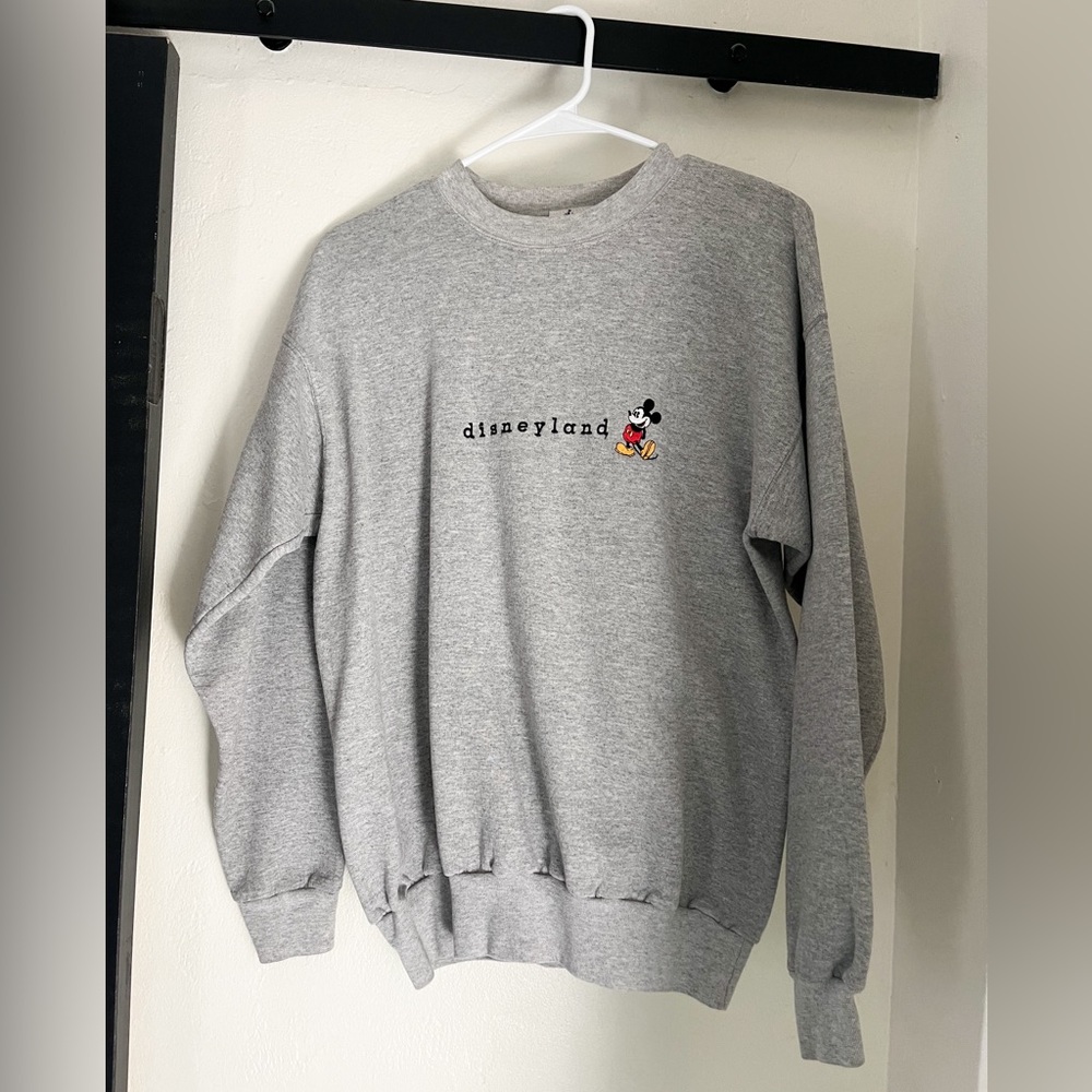 Disney Gray Sweatshirt with Mickey Mouse Embroidery